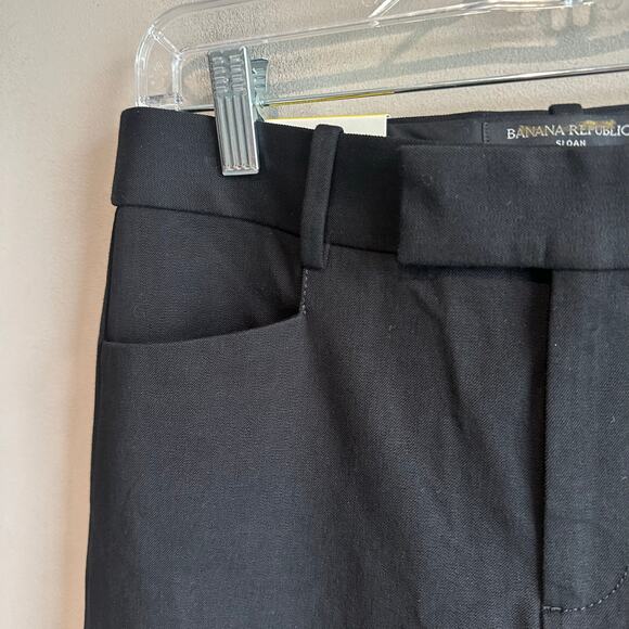 Banana Republic Mid Rise Straight Sloan Pant Black 4 754557 - Picture 6 of 13